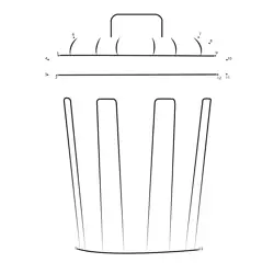 Garbage Can Sequential Game Dot to Dot Worksheet