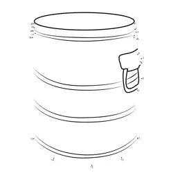 Vintage Wooden Container Dot to Dot Worksheet