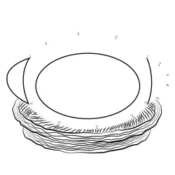 Basket Plate Object Dot to Dot Worksheet