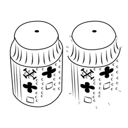 Kitchen Seasoning Shakers Dot to Dot Worksheet