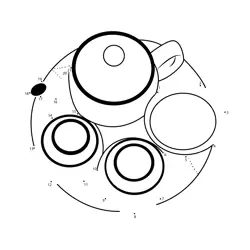 Teatime Vessel Numeric Challenge Dot to Dot Worksheet