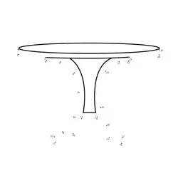 Simple Table Form Numerals Dot to Dot Worksheet