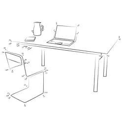 Office Desk Scene Setup Dot to Dot Worksheet