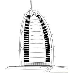 Burj Al Arab Hotel Dot to Dot Worksheet