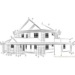 Contemporary home design Dot to Dot Worksheet