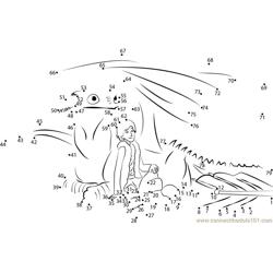 How to train your dragon - Hiccup and Toothless Dot to Dot Worksheet