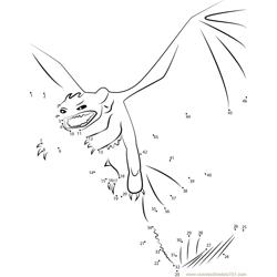 How to train your dragon - Toothless Angry Dot to Dot Worksheet