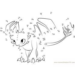 How to train your dragon - Toothless Dot to Dot Worksheet