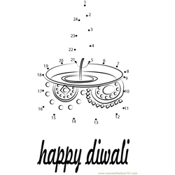 Diwali Dot to Dot Worksheet