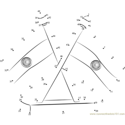 I Love India Flag Dot to Dot Worksheet