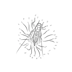 Grasshopper on Sunflower Petal Path Dot to Dot Worksheet