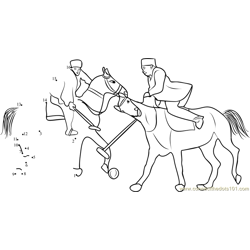 Horse Riding Game Iran Dot to Dot Worksheet