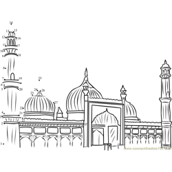 Jama Masjid Dot to Dot Worksheet