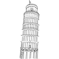 The Leaning Tower Pisa Italy Dot to Dot Worksheet