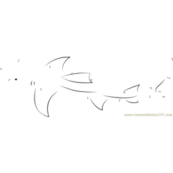 Lemon Shark Look Back Dot to Dot Worksheet