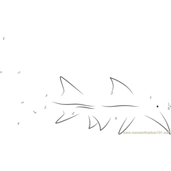 Lemon Shark Swimming Dot to Dot Worksheet