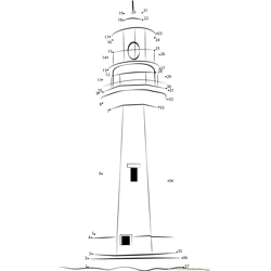Douglass's Lighthouse Dot to Dot Worksheet
