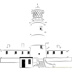 Souter lighthouse Dot to Dot Worksheet