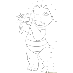 Lilo with Camera Dot to Dot Worksheet