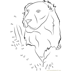 Asiatic Lion Gir Forest India Dot to Dot Worksheet