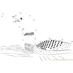 Close up of Common Loon Dot to Dot Worksheet