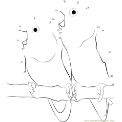 Love Birds Perched on a Branch Dot to Dot Worksheet
