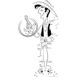 Lucky Luke Dot to Dot Worksheet