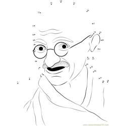 Mahatma Gandhi Dot to Dot Worksheet