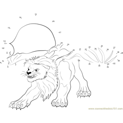 Angry Manticore Dot to Dot Worksheet