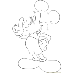 Mickey Mouse tell Something Dot to Dot Worksheet