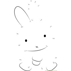 Miffy the Rabbit Dot to Dot Worksheet