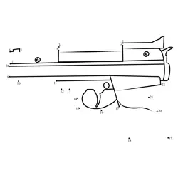 Pistol Numerical Sequence Game Dot to Dot Worksheet