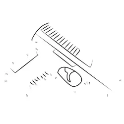 Simple Pistol Shape Dot to Dot Worksheet