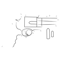 Classic Revolver Construction Fun Dot to Dot Worksheet