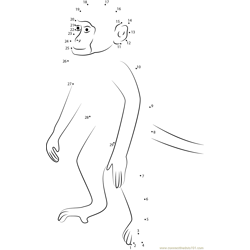 Monkey Up Look Dot to Dot Worksheet