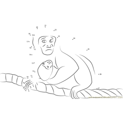 Monkeys on a Rope Dot to Dot Worksheet