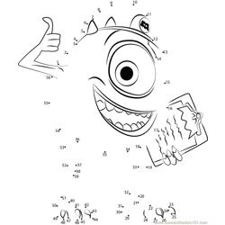 Playful Monsters Inc Dot to Dot Worksheet