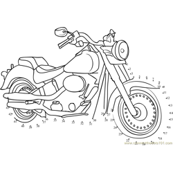 Motorcycle Cruiser Dot to Dot Worksheet