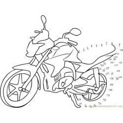 Honda CB Twister Dot to Dot Worksheet