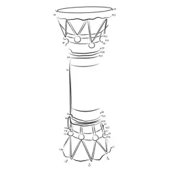 Traditional Percussion Instrument Form Dot to Dot Worksheet