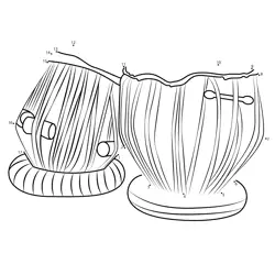 Assemble Indian Drums Dot to Dot Worksheet