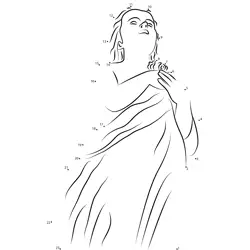 Divine Celestial Figure Dot to Dot Worksheet