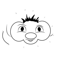 Stone Elf Cartoon Face Dot to Dot Worksheet