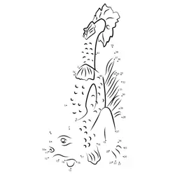Mythical Water Spout Beast Dot to Dot Worksheet