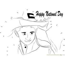 National Day Dot to Dot Worksheet