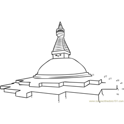 Boudhanath The Eye of Kathmandu Dot to Dot Worksheet