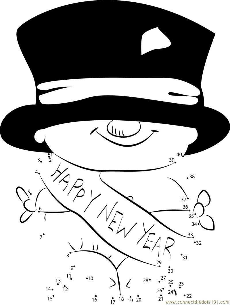 Baby with Cute Hat on New Year
