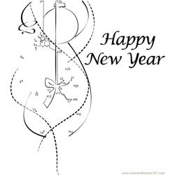 Happy New Year Dot to Dot Worksheet