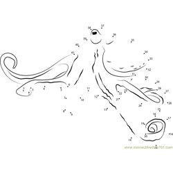 Biz Octopus Dot to Dot Worksheet