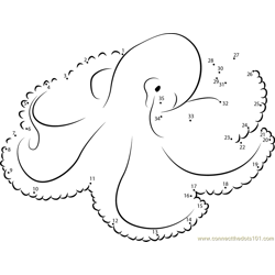 Octopus Don Dot to Dot Worksheet